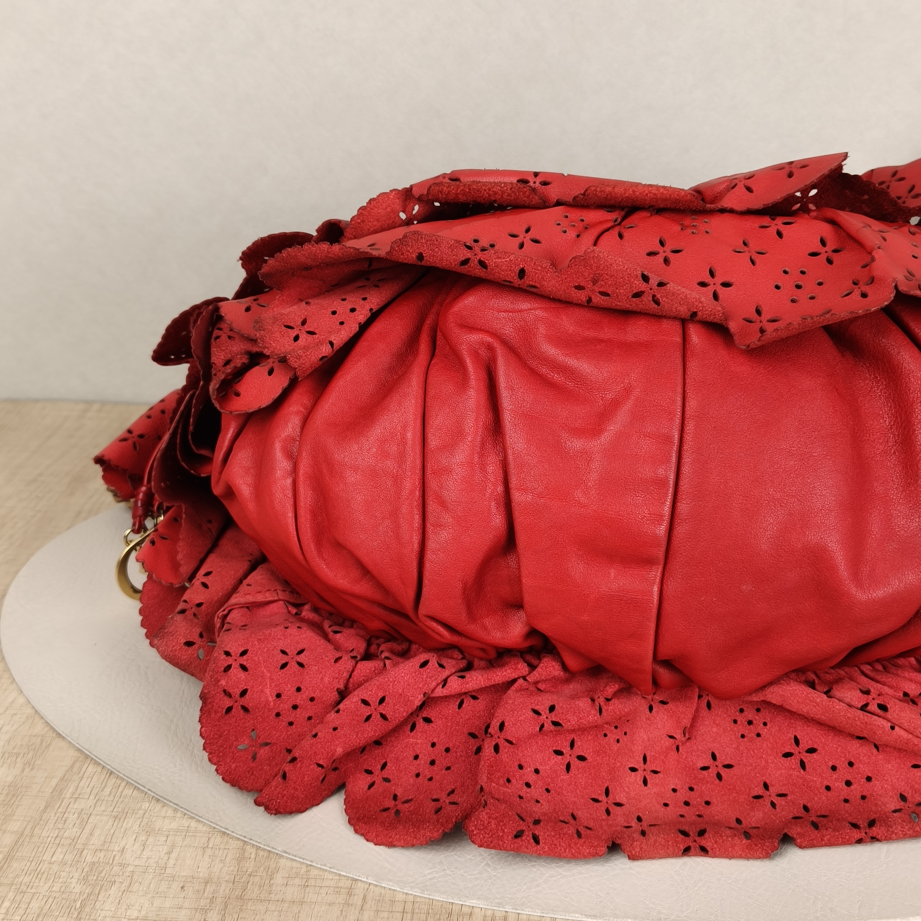 DIOR Top Handle Bag Vintage Top Handle Bag Red Lambskin One Size40 × 5 × 29 cm — cover view 7 of 9
