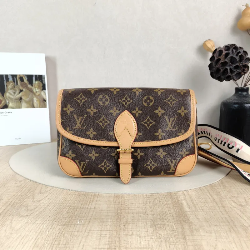 Louis Vuitton Crossbody Bag Diane Baguette Bag Shoulder Strap PVC Small24 × 9 × 15 cm