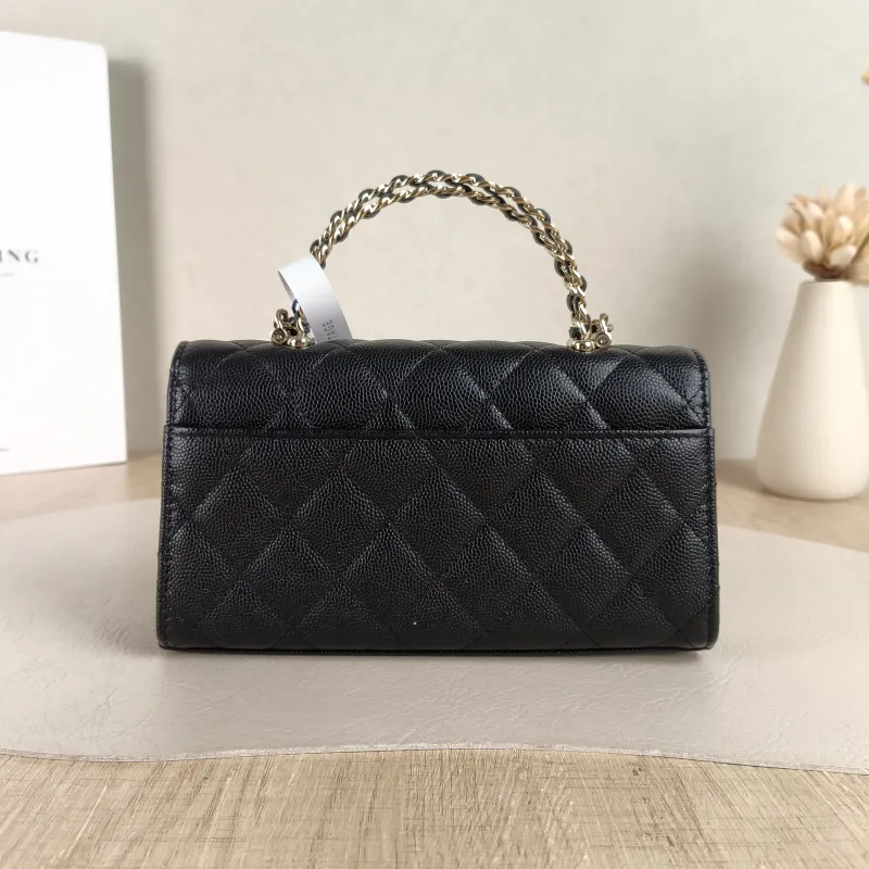 Chanel Crossbody Bag kelly Black Grained Calfskin One Size 18 × 4.5 × 10 cm — cover view 3 of 6