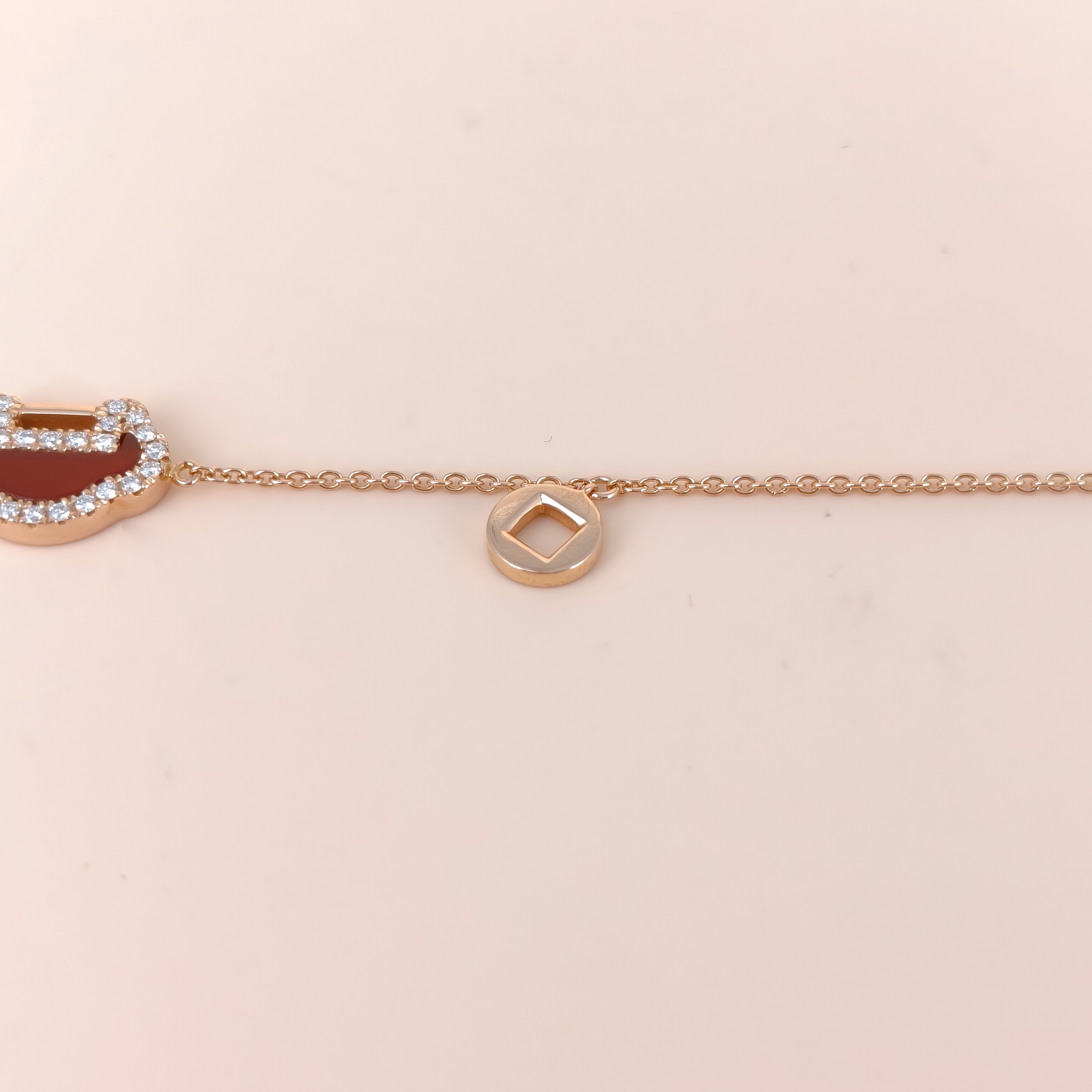 Qeelin Bracelet Yu Yi Red Agate Diamond18KR ose Gold17cm — cover view 2 of 7