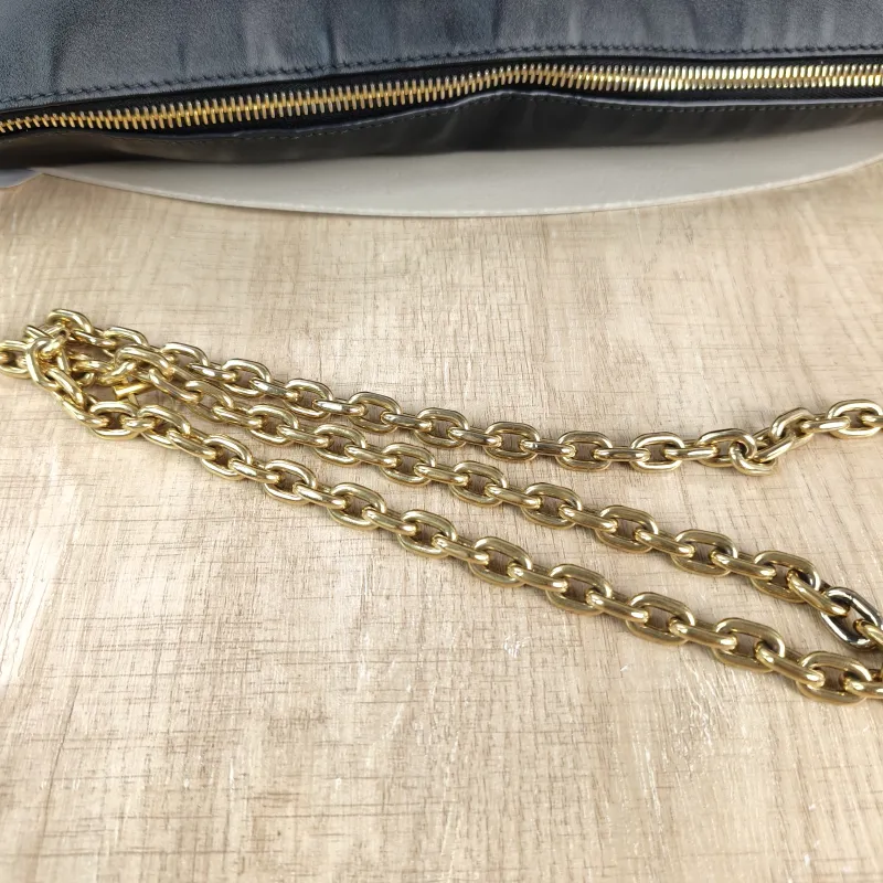 Miumiu Crossbody Bag Hobo Shoulder Crossbody Bag Black Calfskin One Size 38 × 6 × 34 cm — detail view 6 of 10