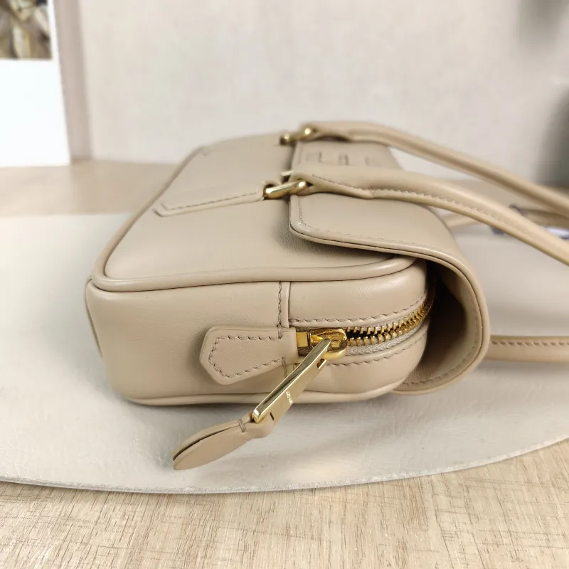 Miumiu Shoulder Bag Shoulder Bag Taupe Calfskin 24 × 5 × 13 cm — detail view 9 of 11