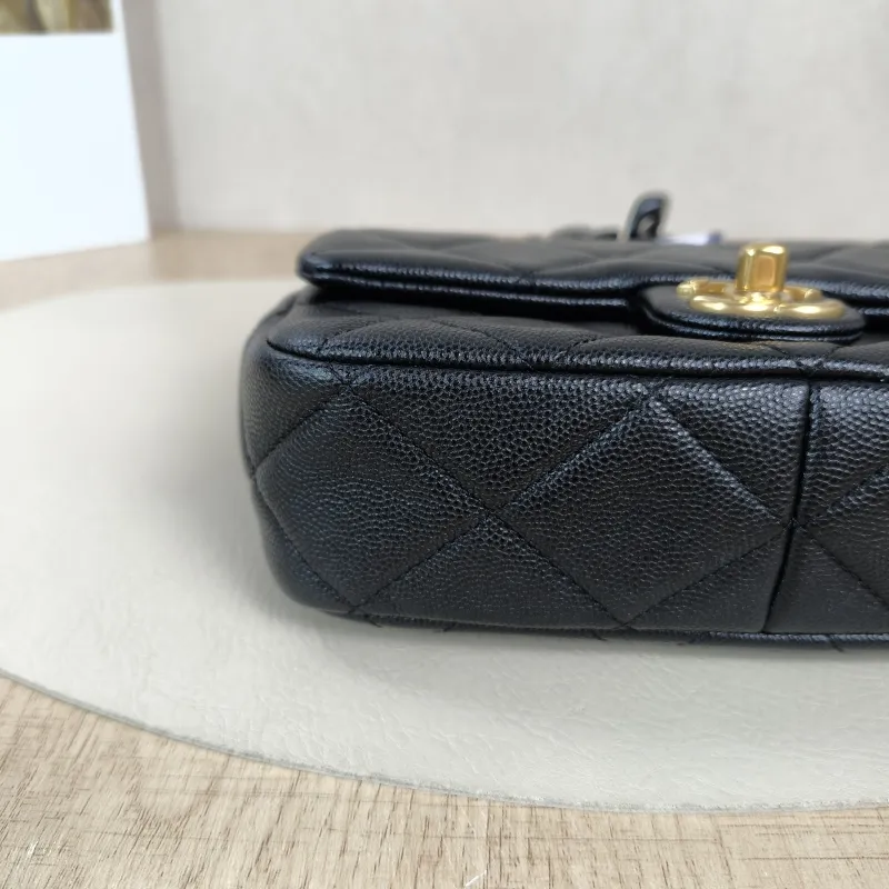 Chanel Shoulder Bag24p Shoulder Bag Black Grained Calfskinmini19 × 5.5 × 14 cm — detail view 11 of 14