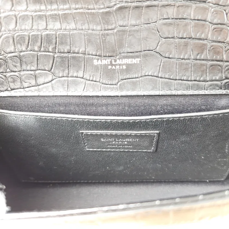 SAINT LAURENT Crossbody Bag KATE Edition Black Calfskin Medium 24 × 5.5 × 14.5 cm — detail view 6 of 11