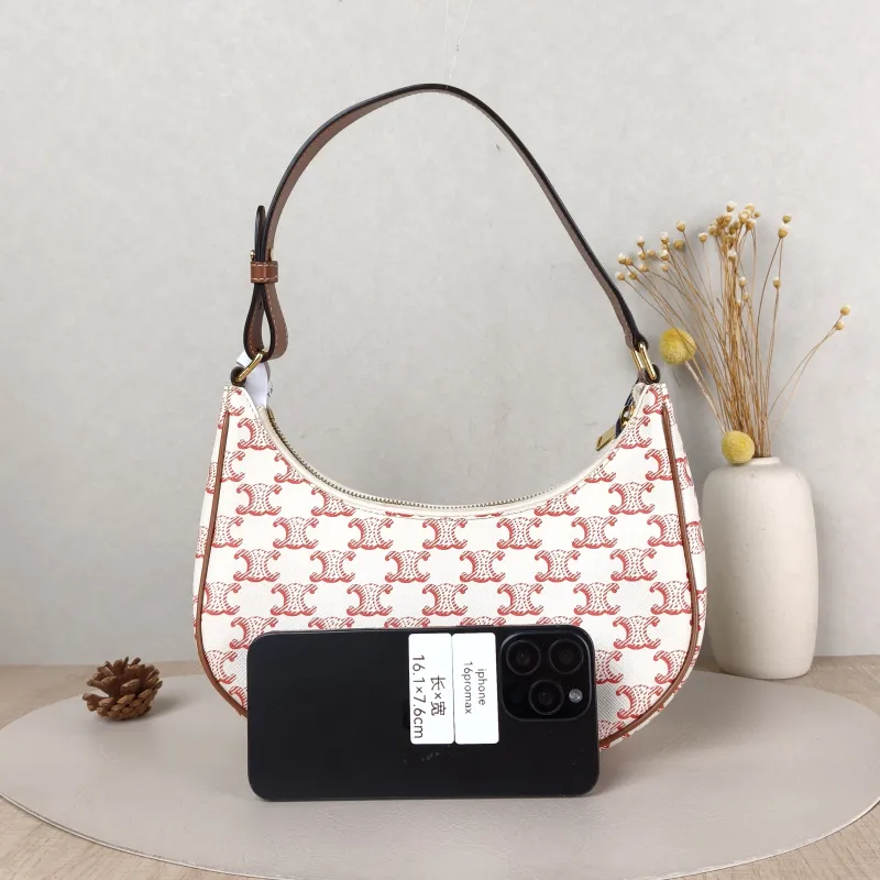 CELINE Shoulder Bag AVA White Red PVC Medium 23 × 6 × 13.5 cm — cover view 4 of 5