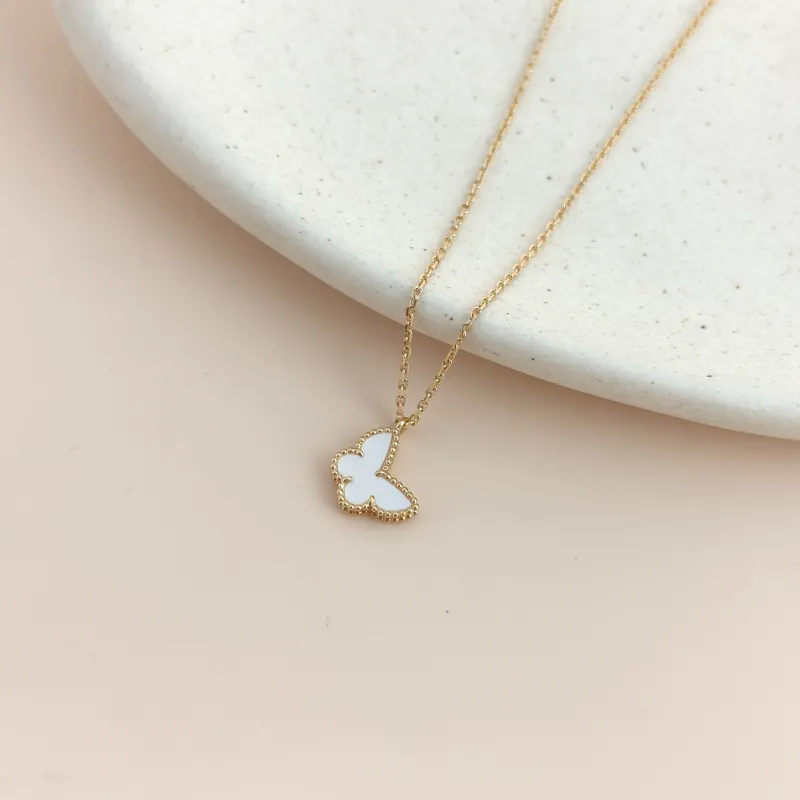 Van Cleef & Arpels Necklace Fauna Collection Butterflies Collection Pearl · White Mother-of-Pearl 18KY ellow Gold Sweet Mini 40cm — cover view 2 of 8
