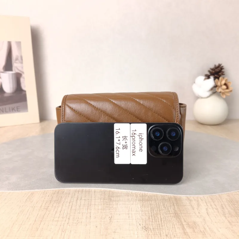 GUCCI Crossbody Bag GG Marmont Mini Marmont Mini Caramel Calfskin Mini 16.5 × 4.5 × 9.5 cm — cover view 5 of 5