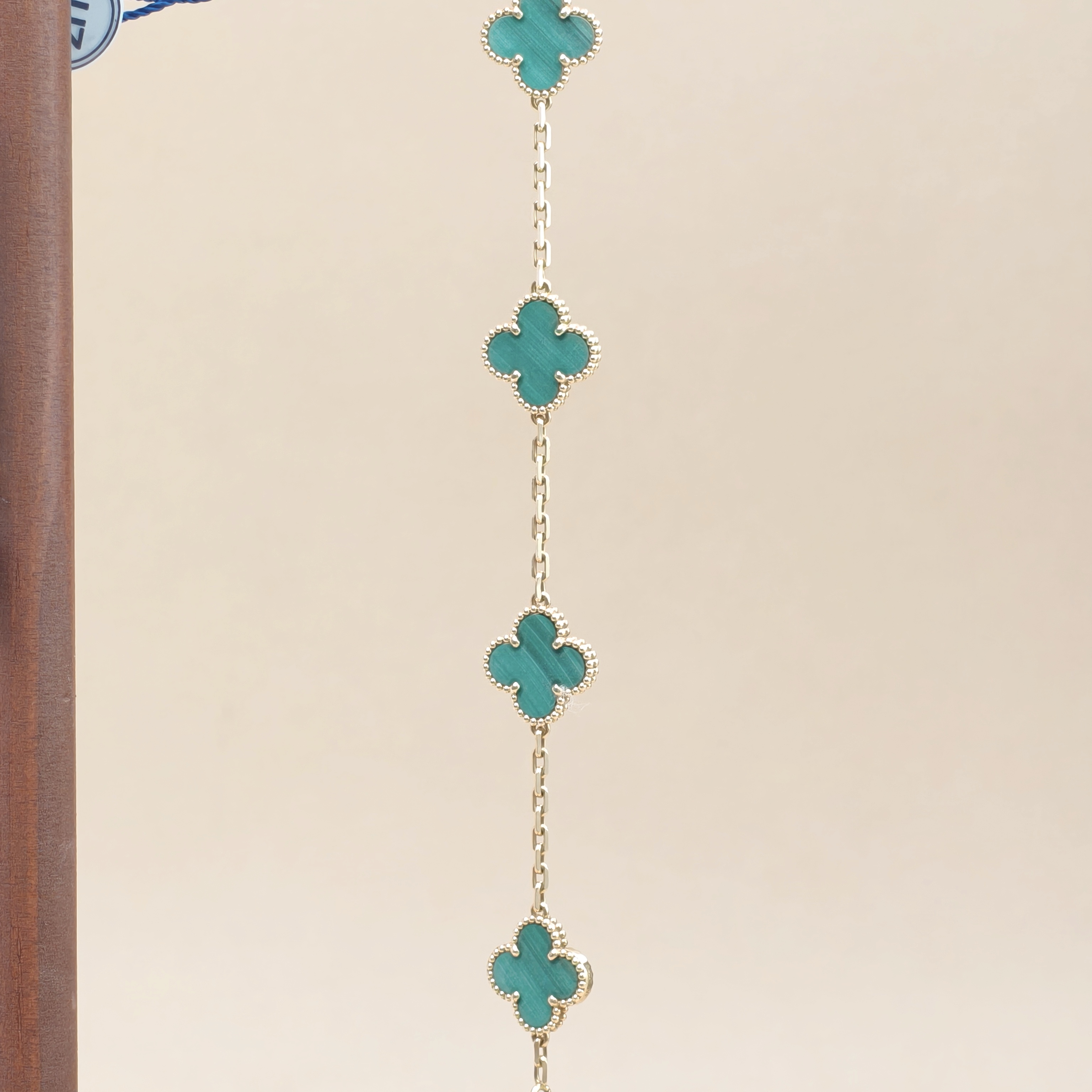 Van Cleef & Arpels Bracelet Alhambra Alhambra Collection Five-Motif Bracelet Malachite18KY ellow Gold Vintage Small19cm — cover view 4 of 11