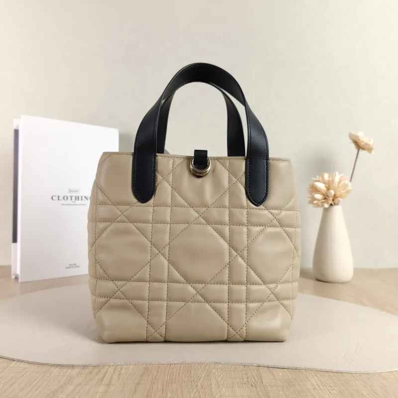 DIOR Top Handle Bag TOUJOURS Edition · Black Calfskin Small 18.5 × 12 × 18.5 cm — cover view 2 of 5