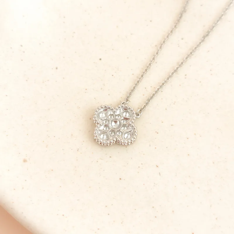 Van Cleef & Arpels Necklace Alhambra White Gold 18KW hite Gold Diamond 40cm — cover view 5 of 7