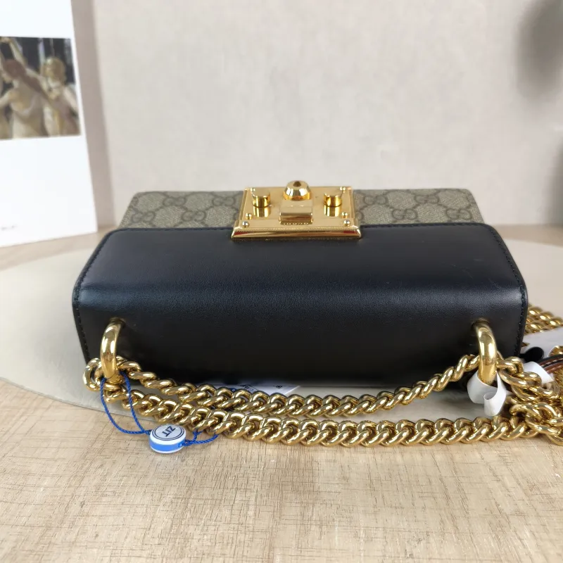 GUCCI Crossbody Bag Padlock Monogram PVC Small 20.5 × 7.5 × 13 cm — detail view 6 of 11