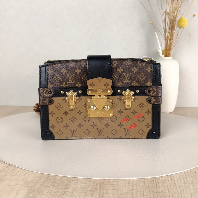 Louis Vuitton Crossbody Bag Trunk Clutch Box Monogram PV Cmini20 × 5.5 × 12 cm