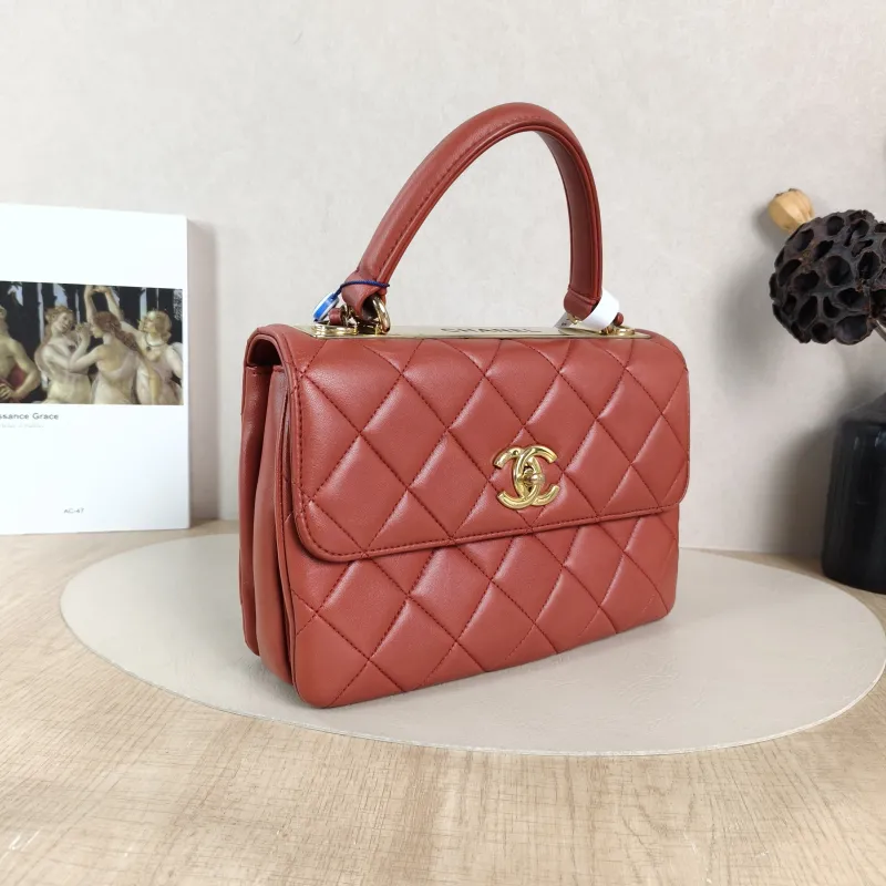 Chanel Crossbody Bag Trendy CC Red Lambskin Small 25 × 12 × 17 cm 23 — cover view 3 of 5