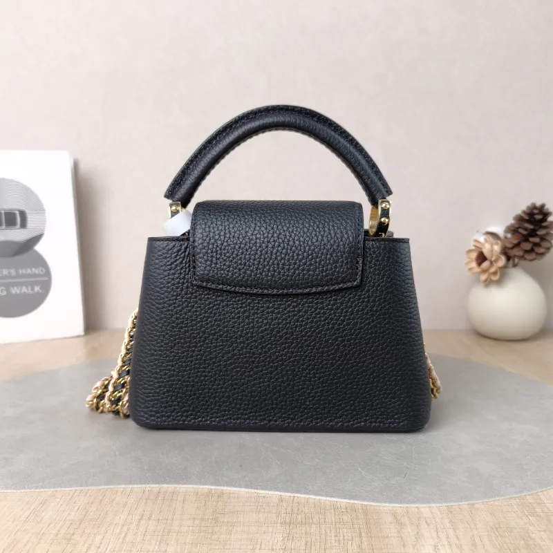 Louis Vuitton Shoulder Bag Capucines Black Pink Calfskin Mini 21 × 8 × 14 cm — cover view 4 of 6