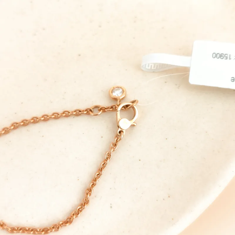 Hermès Bracelet Finesse QP avé Diamond Bracelet Rose Gold Diamond18KR ose Gold One Size 17.5cm — cover view 4 of 7