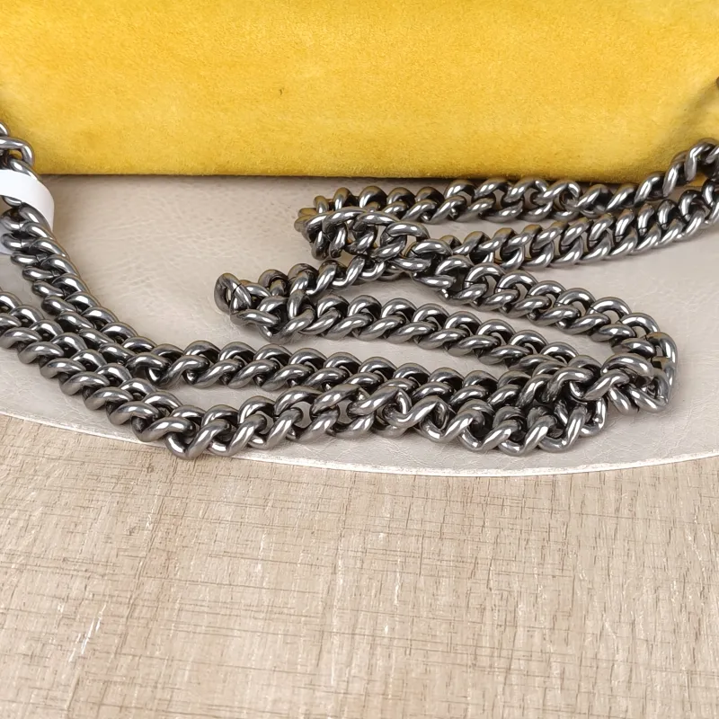 GUCCI Crossbody Bag Dionysus Yellow Suede Medium 28 × 9 × 17 cm — detail view 9 of 13