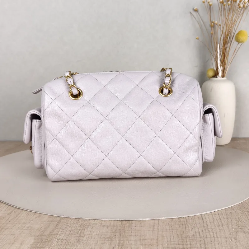 Chanel Shoulder Bag Bowling Bag Calfskin One Size24 × 13 × 15 cm — cover view 2 of 5