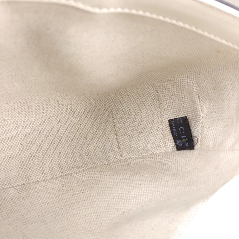 GUCCI Crossbody Bag Horsebit 1955 Horsebit Small White Monogram PVC Small 20.5 × 5 × 14.5 cm — detail view 11 of 13