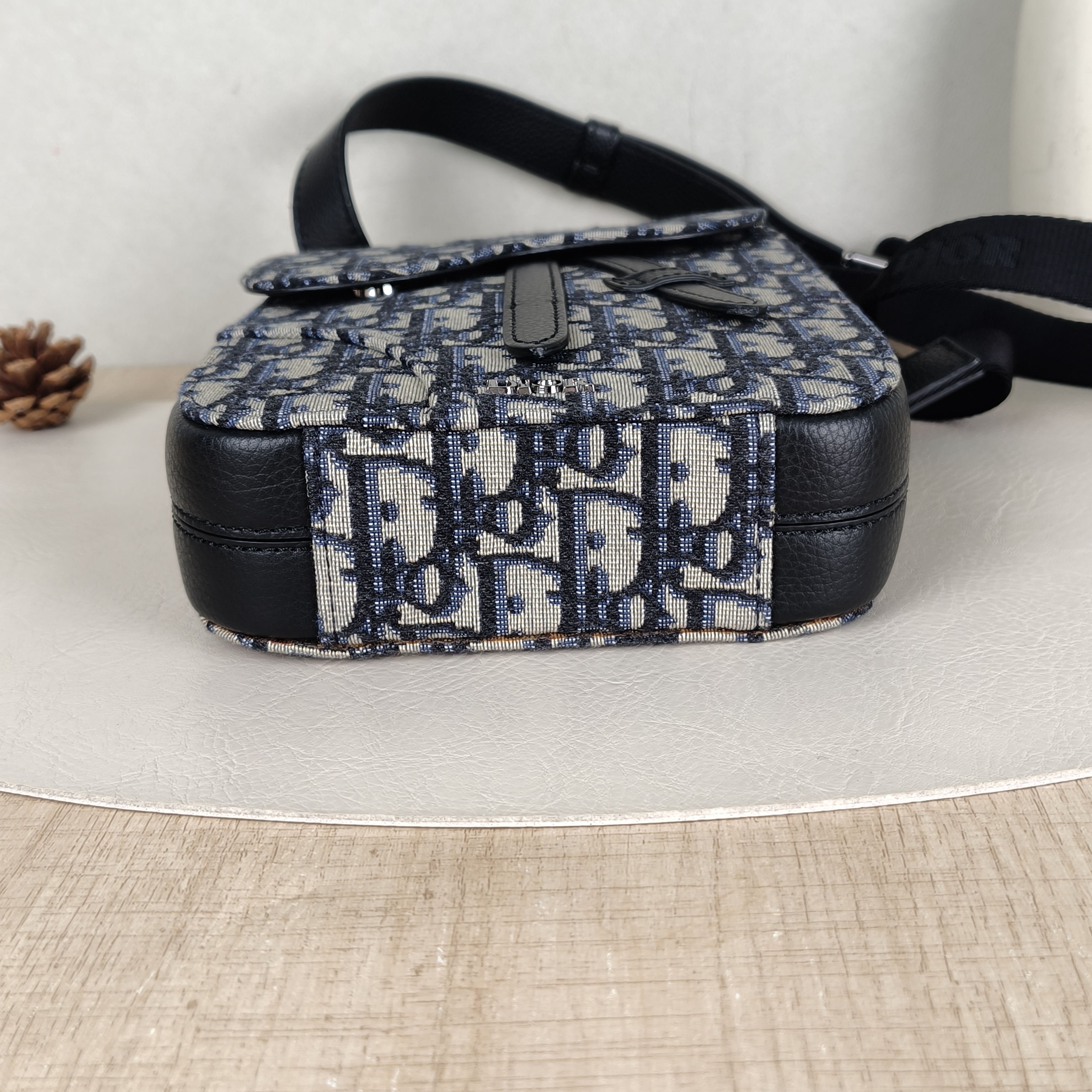 DIOR Crossbody Bag Saddle Edition Belt Bag Blue Canvas One Size16 × 5 × 21 cm — cover view 2 of 6