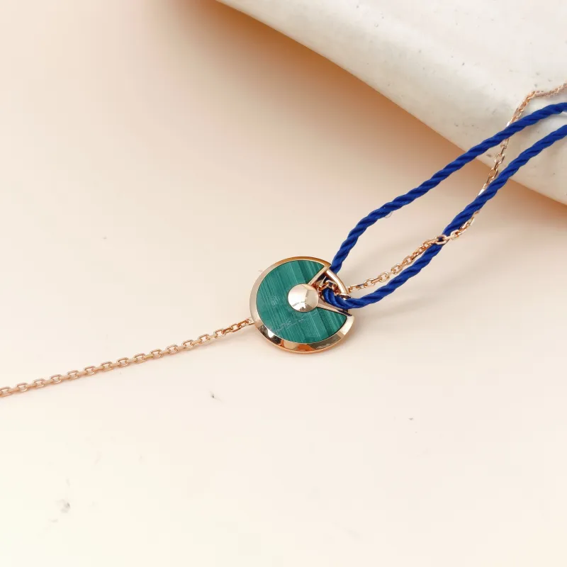 CARTIER Bracelet Amulette de Bracelet Malachite Diamond18KR ose Gold One Size 18cm — cover view 3 of 10