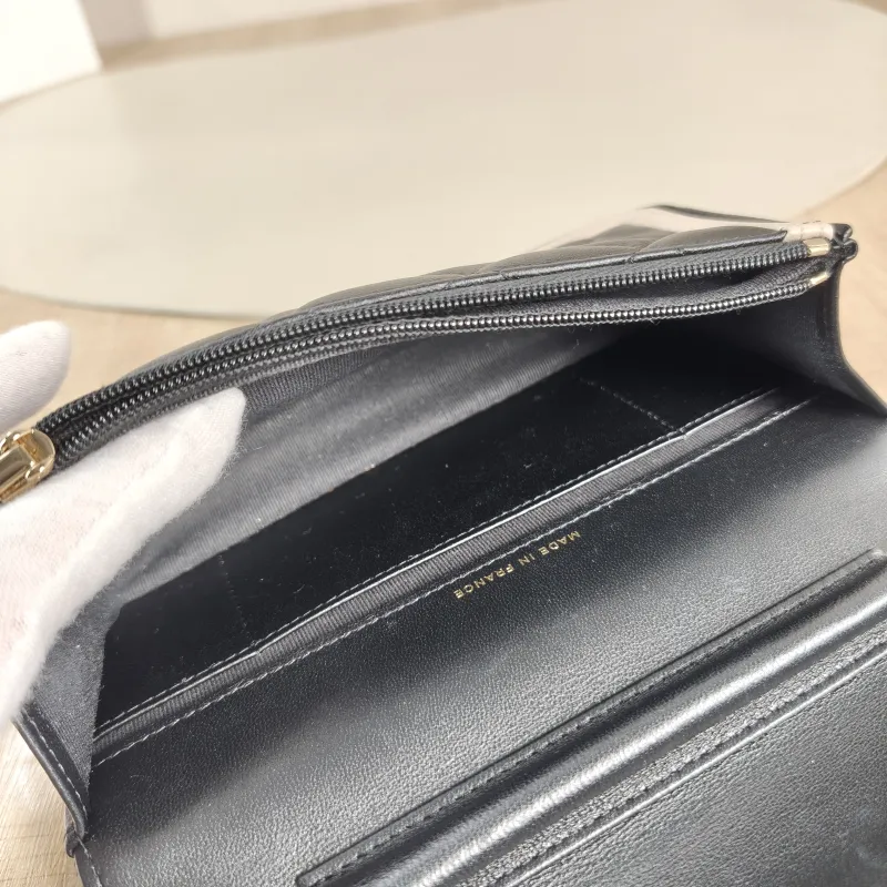 Chanel Crossbody Bag CF Mini WOC Crossbody Bag Black Pink Lambskin One Size 17 × 4 × 10 cm — detail view 8 of 11