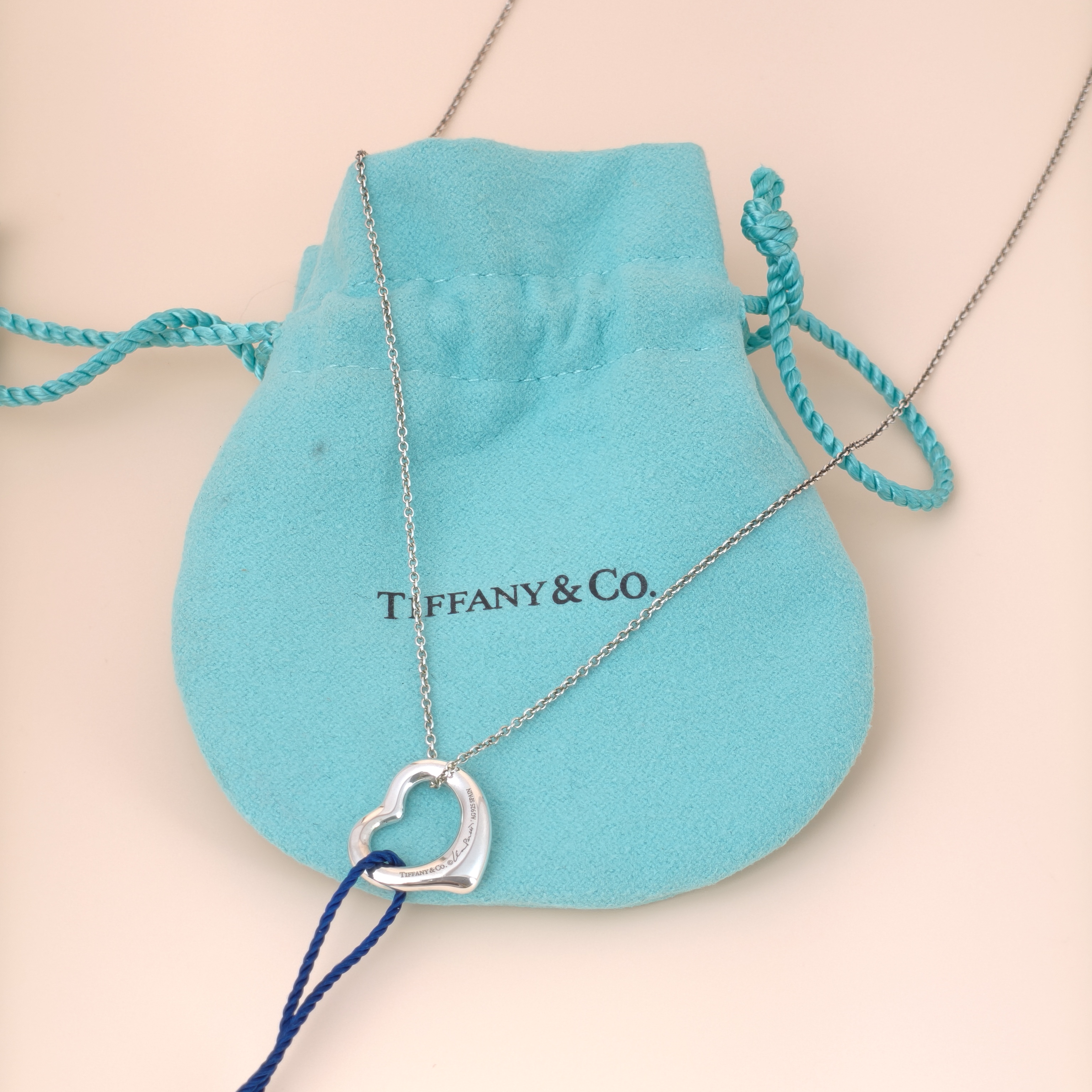 Tiffany&Co. Necklace Elsa Peretti Collection Open Heart Necklace Silver925 One Size38cm — cover view 2 of 9