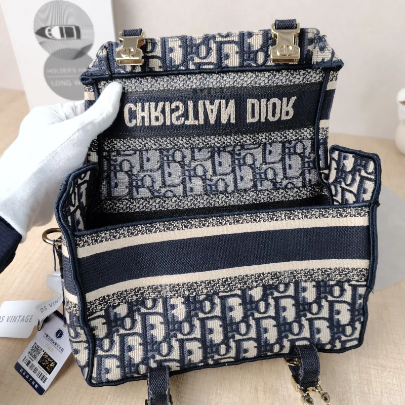 DIOR Crossbody Bag camp Messenger Bag Blue Canvas Small23 × 8 × 15 cm — detail view 12 of 13