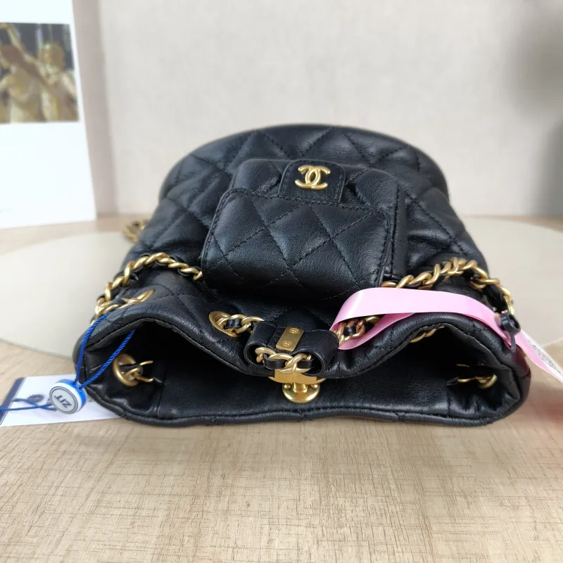 Chanel Backpack Backpack Black Calfskin Small16.5 × 12 × 16 cm — detail view 1 of 12