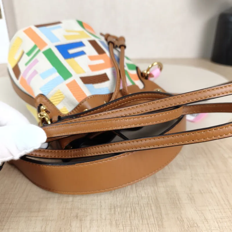 FENDI Crossbody Bag Mon Tresor Bucket Bag Brown Canvasmini12 × 10 × 18 cm — detail view 5 of 10