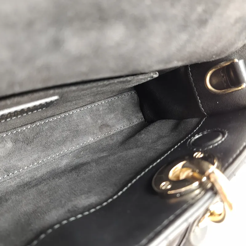 DIOR Top Handle Bag Lady D-Joy Black Lambskin Small 22 × 6 × 11 cm — detail view 7 of 11