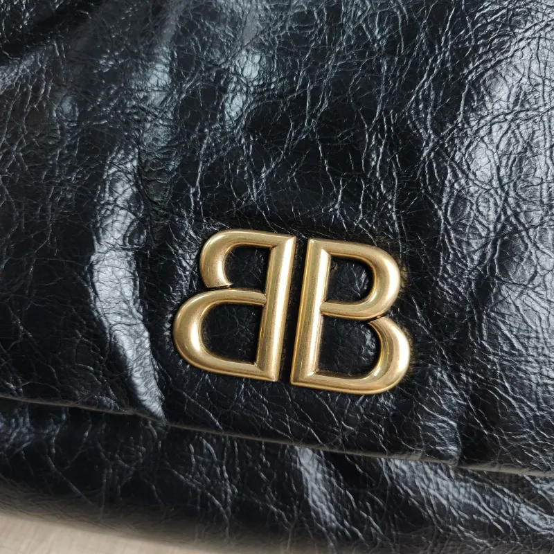 BALENCIAGA Shoulder Bag MONACO Chain Bag Black Calfskin Large43 × 15 × 33 cm — detail view 5 of 13