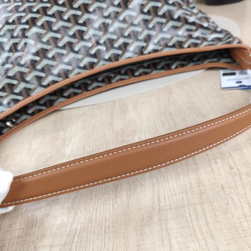 GOYARD Shoulder Bag Boheme Hobo​ Brown ine Canvas Small 43 × 14 × 27 cm — detail view 14 of 15