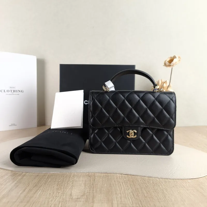 Chanel Backpack 25k Backpack Black Lambskin One Size 18.2 × 5 × 14 cm — cover view 5 of 6