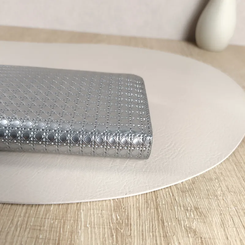 DIOR Wallet Edition Wallet Silver PVC 19.3 × 2.2 × 10 cm — cover view 4 of 10
