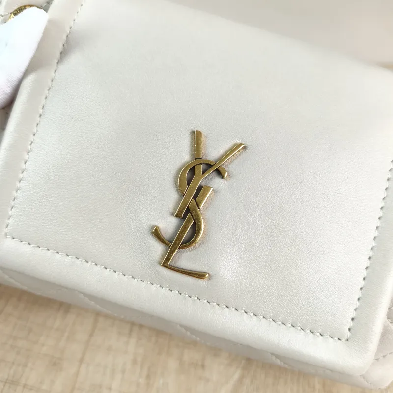 SAINT LAURENT Crossbody Bag NOLITA White SL ambskinmini18 × 6 × 13 cm — detail view 11 of 12