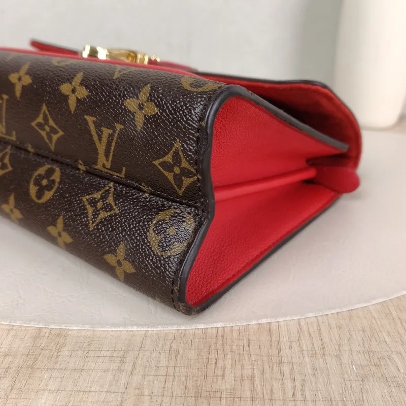 Louis Vuitton Crossbody Bag VICTOIRE Red PVC · Calfskin One Size 27 × 10 × 17 cm — detail view 7 of 10