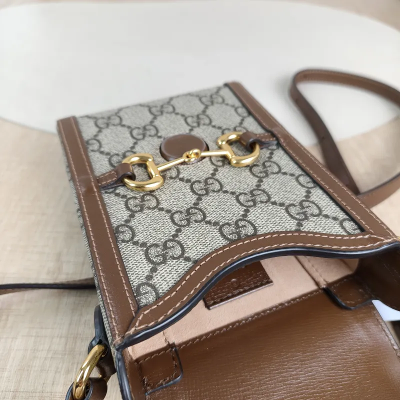 GUCCI Crossbody Bag Horsebit 1955Collection Mini Monogram PV Cmini11.5 × 4 × 17 cm — detail view 14 of 14