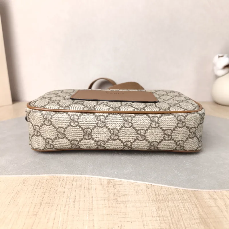 GUCCI Crossbody Bag Camera Bag Brown PVC Small 22.5 × 5.5 × 14 cm — cover view 5 of 5