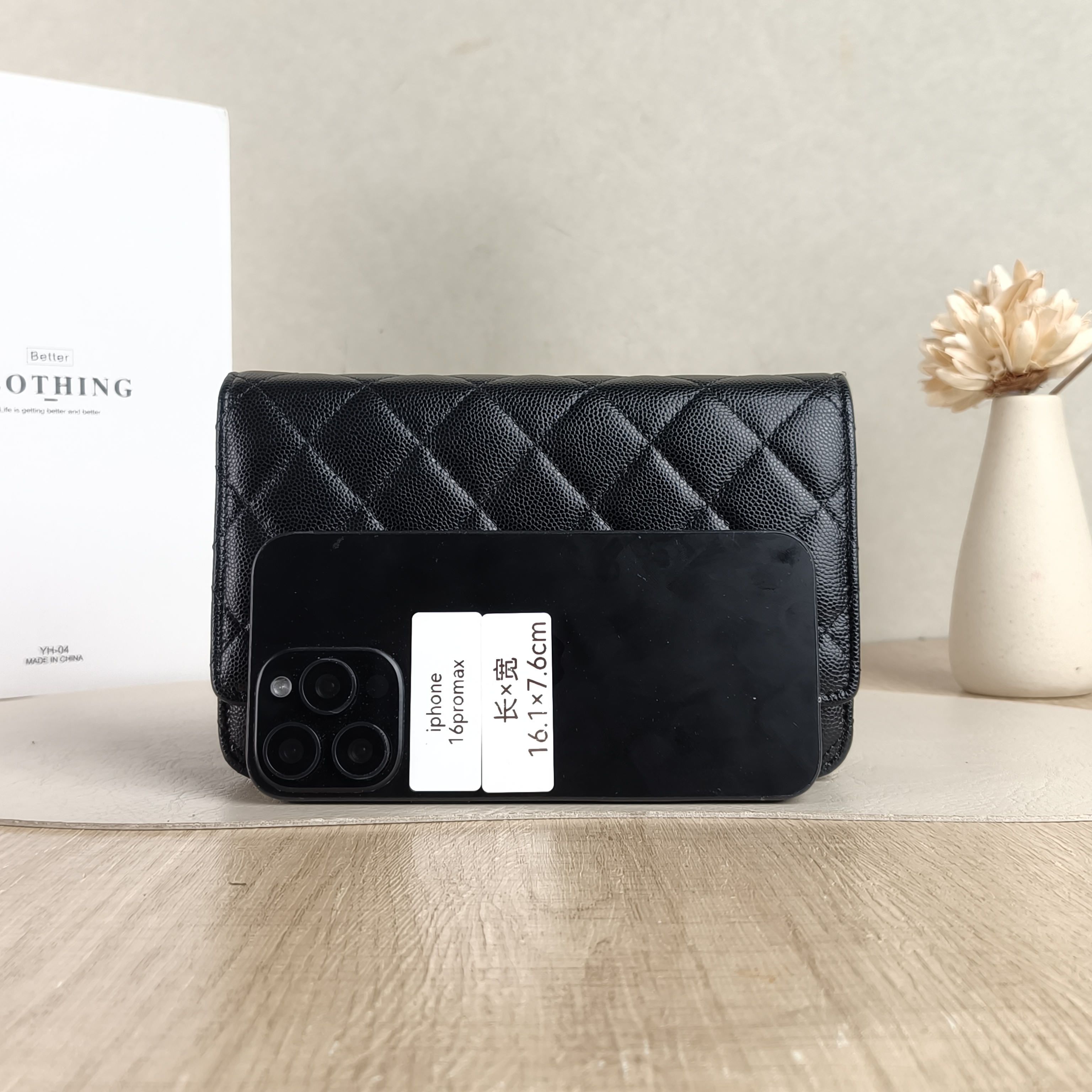 Chanel Crossbody Bag Edition cf woc Black Calfskin One Size19.2 × 3.5 × 12.3 cm — cover view 2 of 5