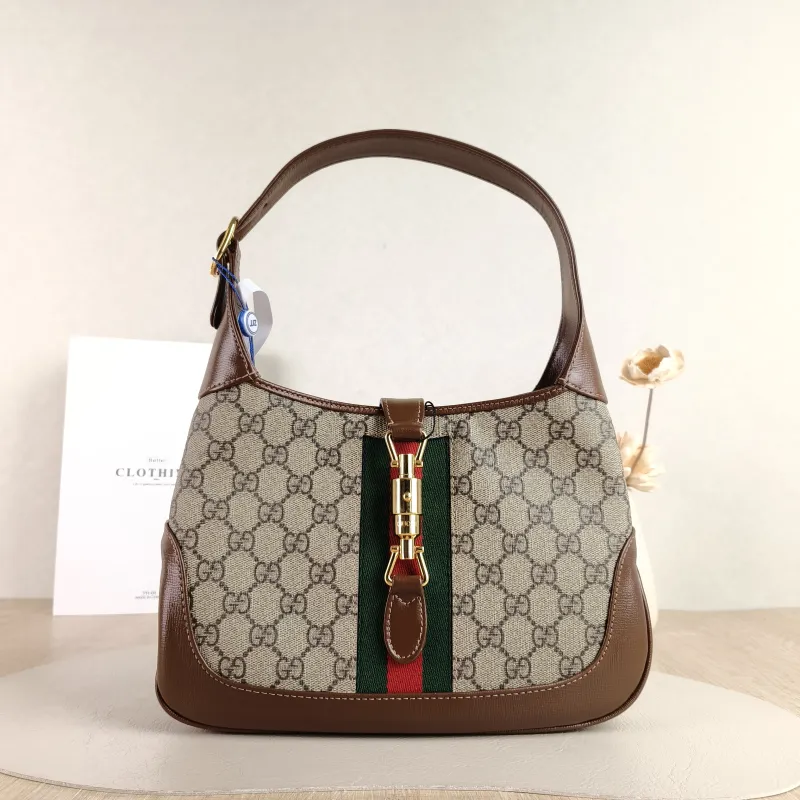 GUCCI Shoulder Bag Jackie 1961Collection Monogram PVC Medium 27.5 × 4 × 19 cm