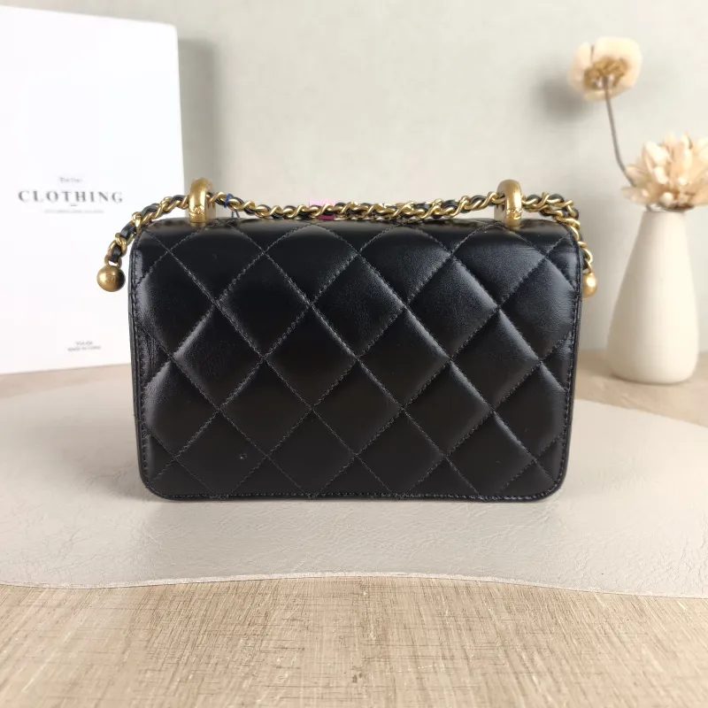 Chanel Crossbody Bag Black Calfskin Small 19 × 8 × 12 cm — cover view 2 of 5