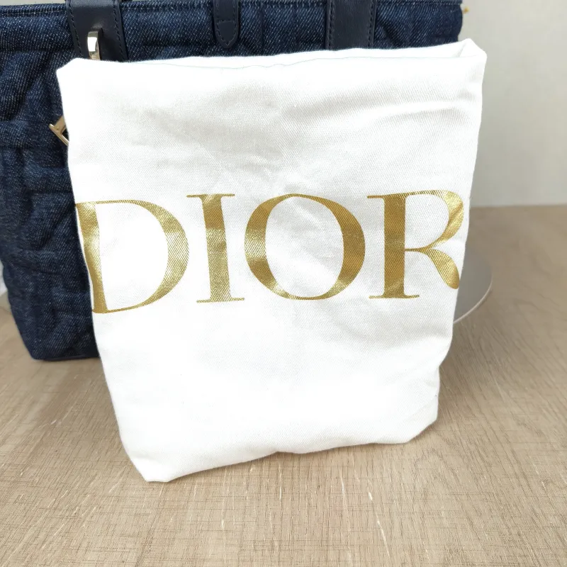 DIOR Top Handle Bag TOUJOURS Navy Medium 28.5 × 17 × 21.5 cm — detail view 1 of 12