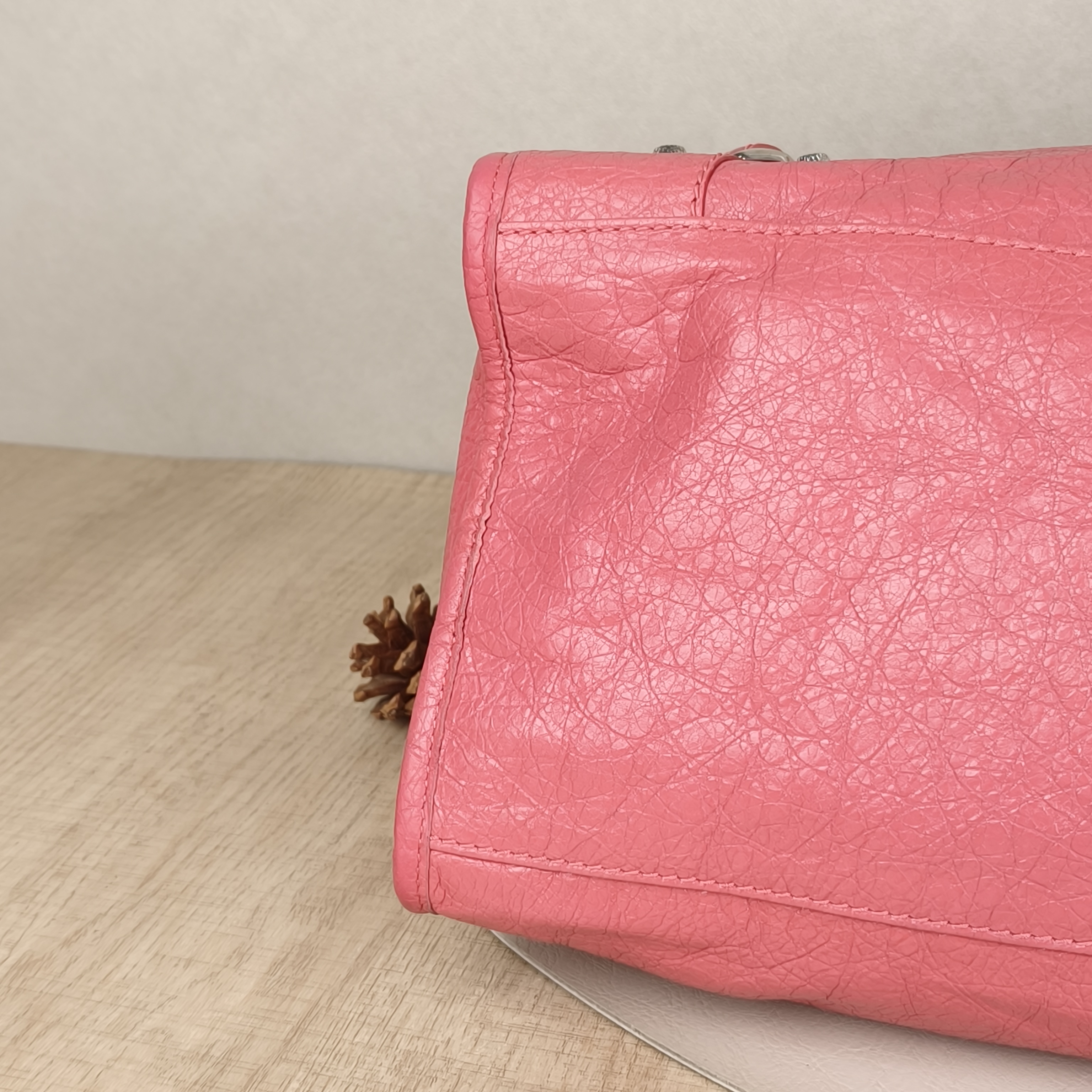 BALENCIAGA Shoulder Bag Pink Lambskin 42.5 × 17 × 21.5 cm — cover view 7 of 8