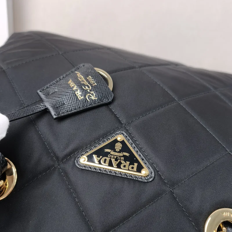 PRADA Shoulder Bag Re-Edition Black Nylon One Size 35 × 9 × 27 cm — detail view 10 of 12