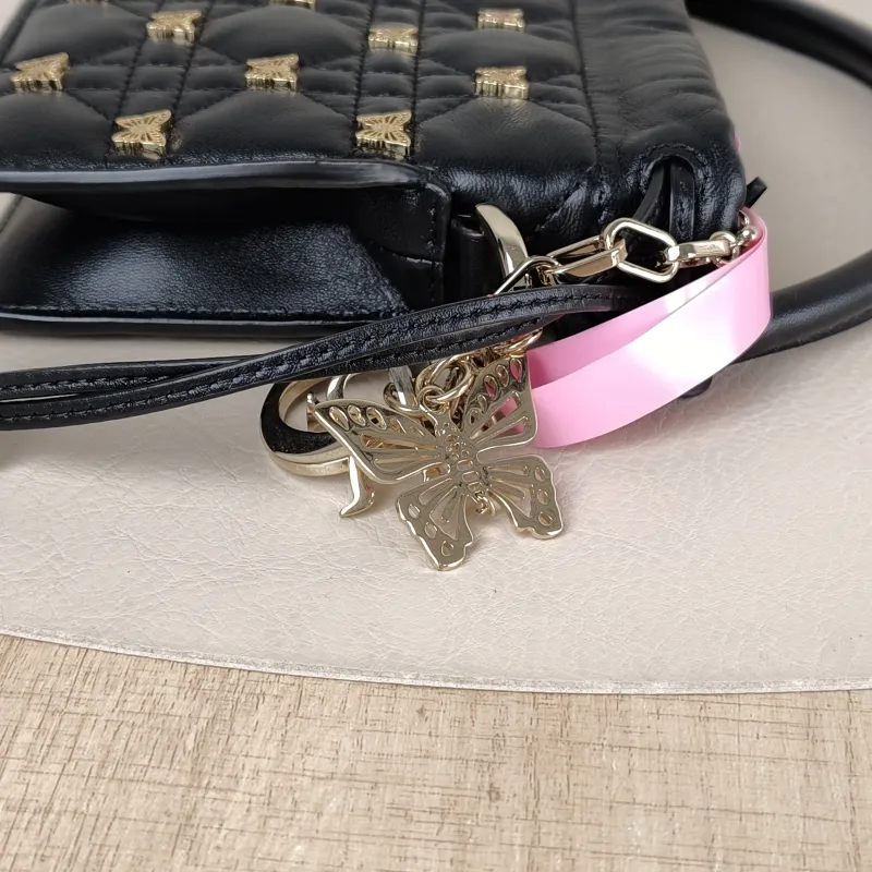 DIOR Crossbody Bag Lady Milly Chain Bag Black Lambskin 19 × 5 × 14 cm — detail view 10 of 10