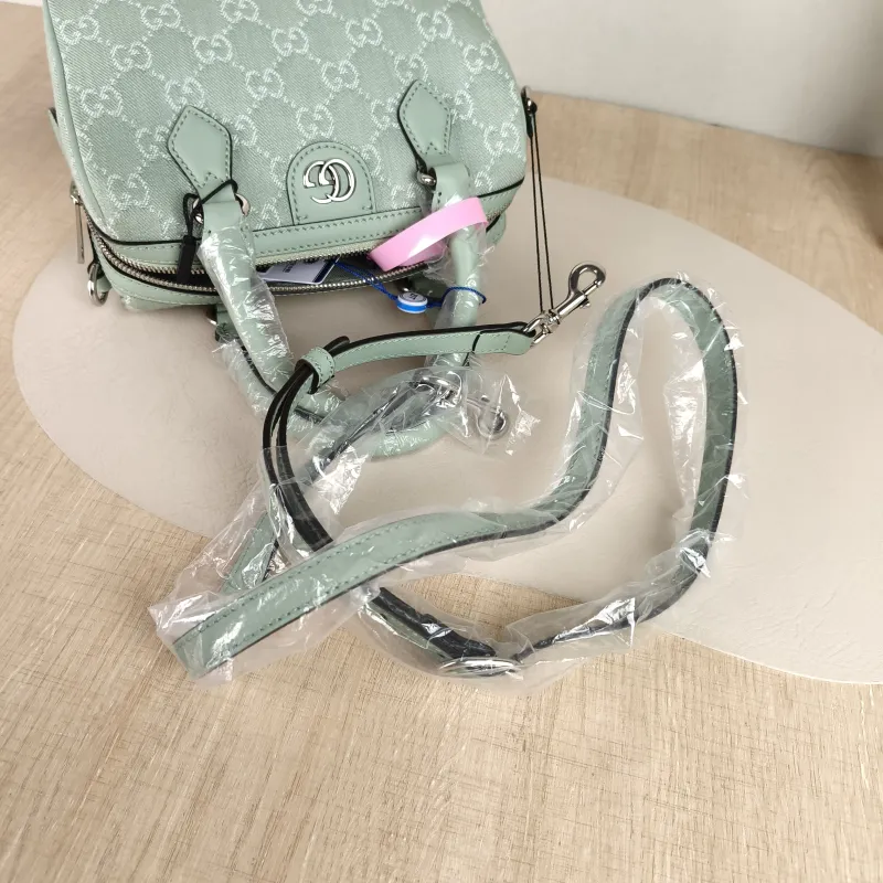 GUCCI Top Handle Bag Ophidia Green Canvas One Size 21 × 11 × 13 cm — detail view 1 of 11
