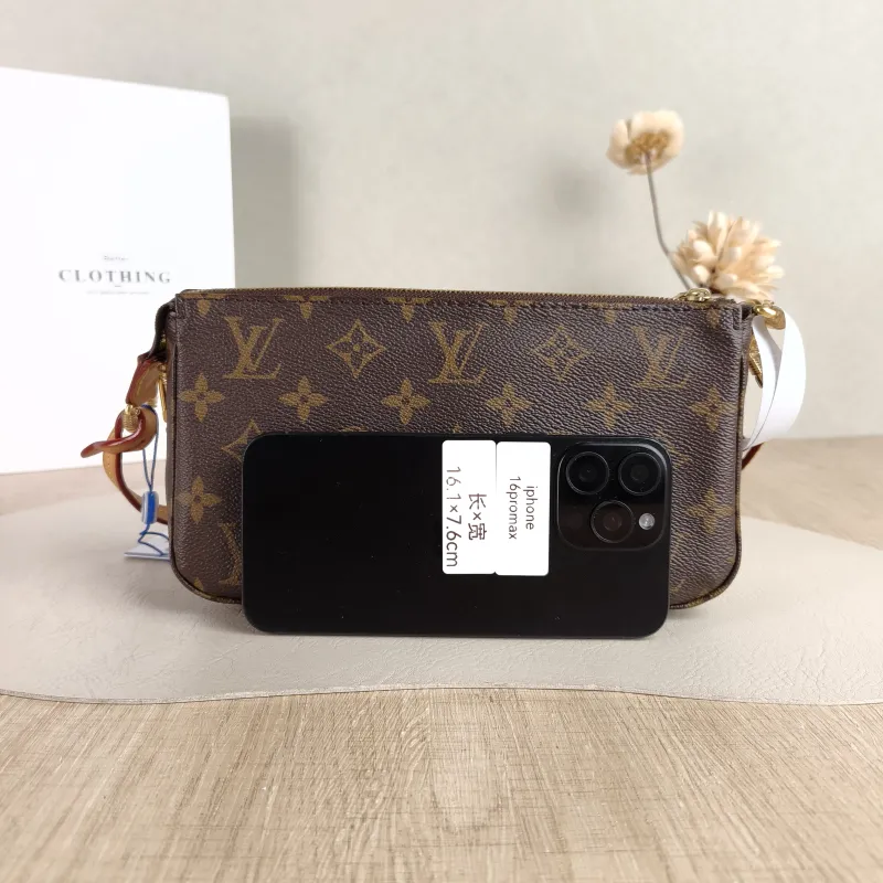 Louis Vuitton Shoulder Bag Pochette Accessoires Two Straps Monogram PVC Large 23.5 × 4 × 13.5 cm — cover view 5 of 6