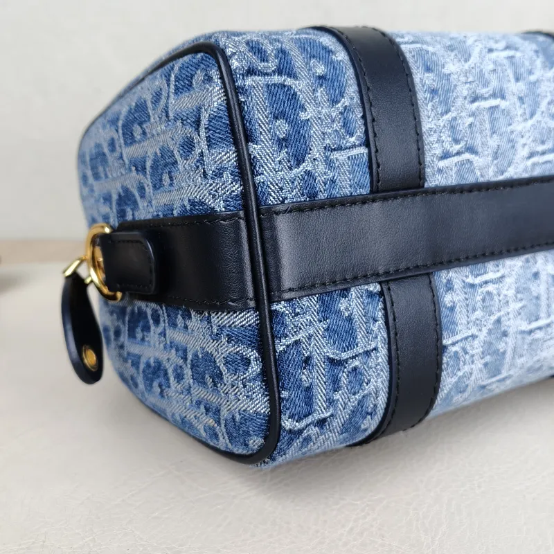 DIOR Crossbody Bag Groove 20 Top Handle Bag Blue Small 20.5 × 12 × 13.5 cm — detail view 11 of 12