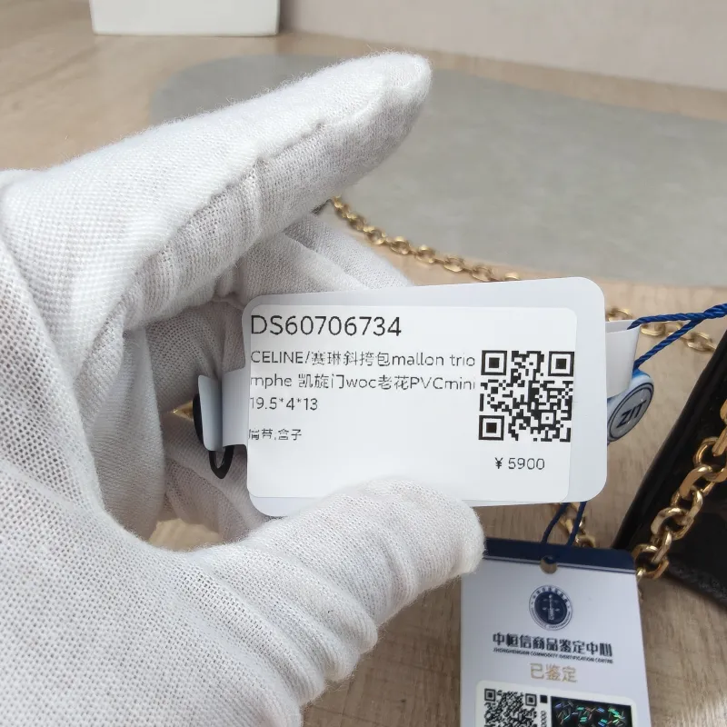 CELINE Crossbody Bagmallon triomphe woc Monogram PV Cmini19.5 × 4 × 13 cm — detail view 12 of 16