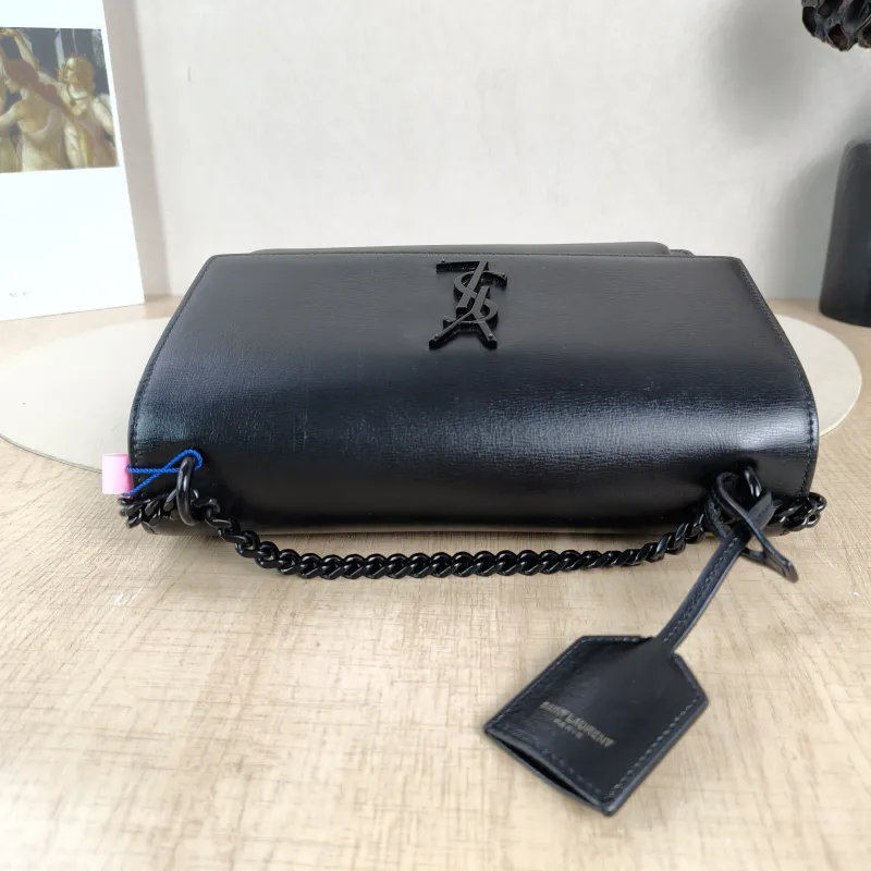 SAINT LAURENT Crossbody Bag SUNSET Black Calfskin Medium22 × 6.5 × 16 cm — detail view 11 of 13